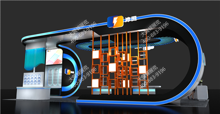 沛田科技科技感展臺設(shè)計方案